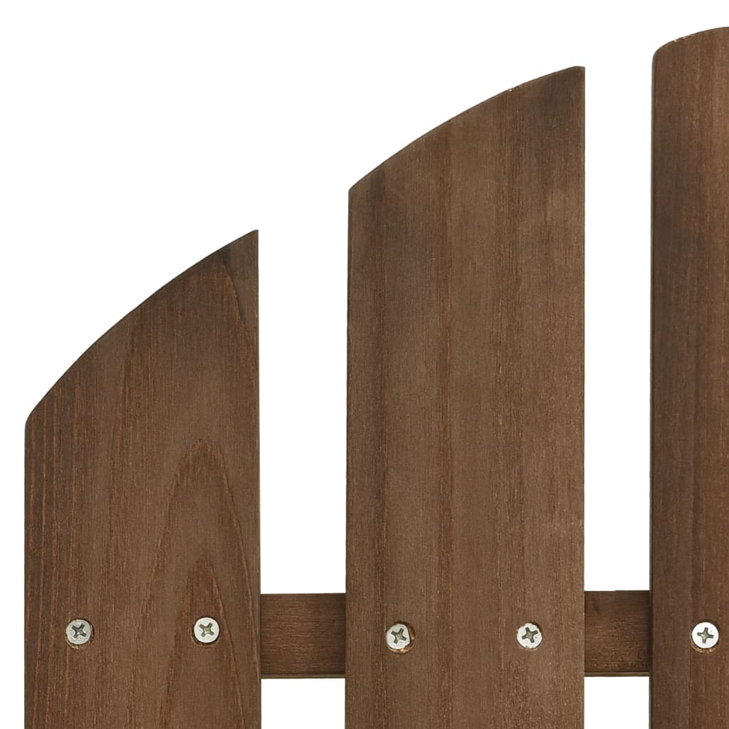 Sedia da Giardino a 2 Posti con Pouf in Legno di Abete Marrone | homemem39