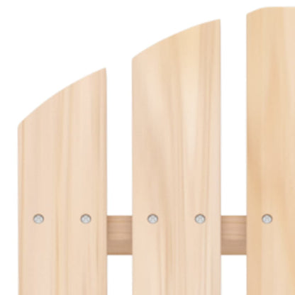 Sedia da Giardino a 2 Posti con Pouf in Legno di Abete - homemem39