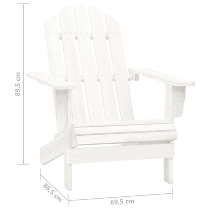 Sedia da Giardino Adirondack con Tavolino in Legno Abete Bianca