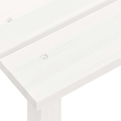 Sedia da Giardino Adirondack con Tavolino in Legno Abete Bianca