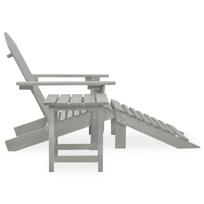 Sedia Giardino Adirondack Ottomana Tavolo Abete Massello Grigio