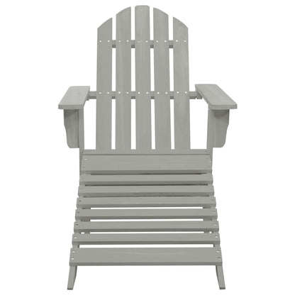 Sedia Giardino Adirondack Ottomana Tavolo Abete Massello Grigio | homemem39