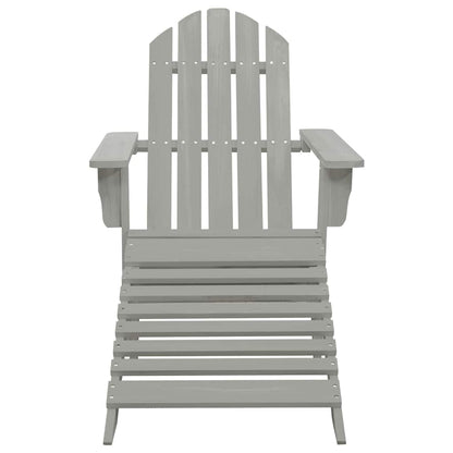 Sedia Giardino Adirondack Ottomana Tavolo Abete Massello Grigio
