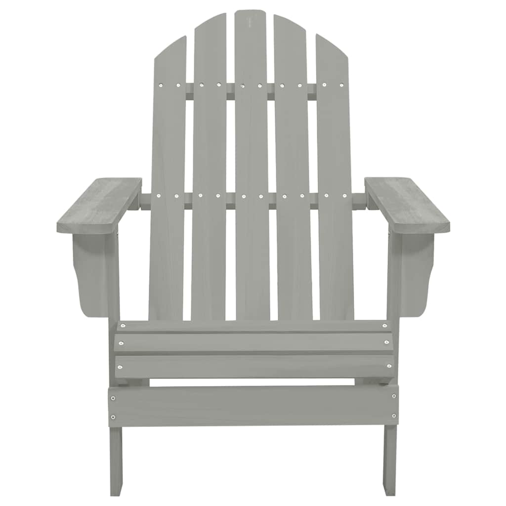 Sedia Giardino Adirondack Ottomana Tavolo Abete Massello Grigio
