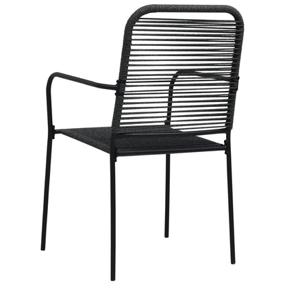 Set da Pranzo da Giardino 5 pz Nero in Vetro e Acciaio | homemem39