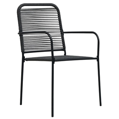 Set da Pranzo da Giardino 5 pz Nero in Vetro e Acciaio | homemem39