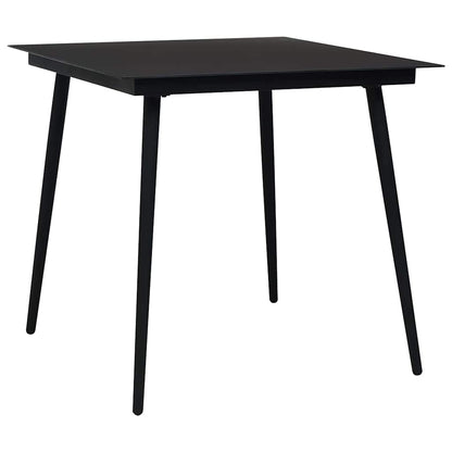 Set da Pranzo da Giardino 3 pz in Rattan PVC Nero | homemem39