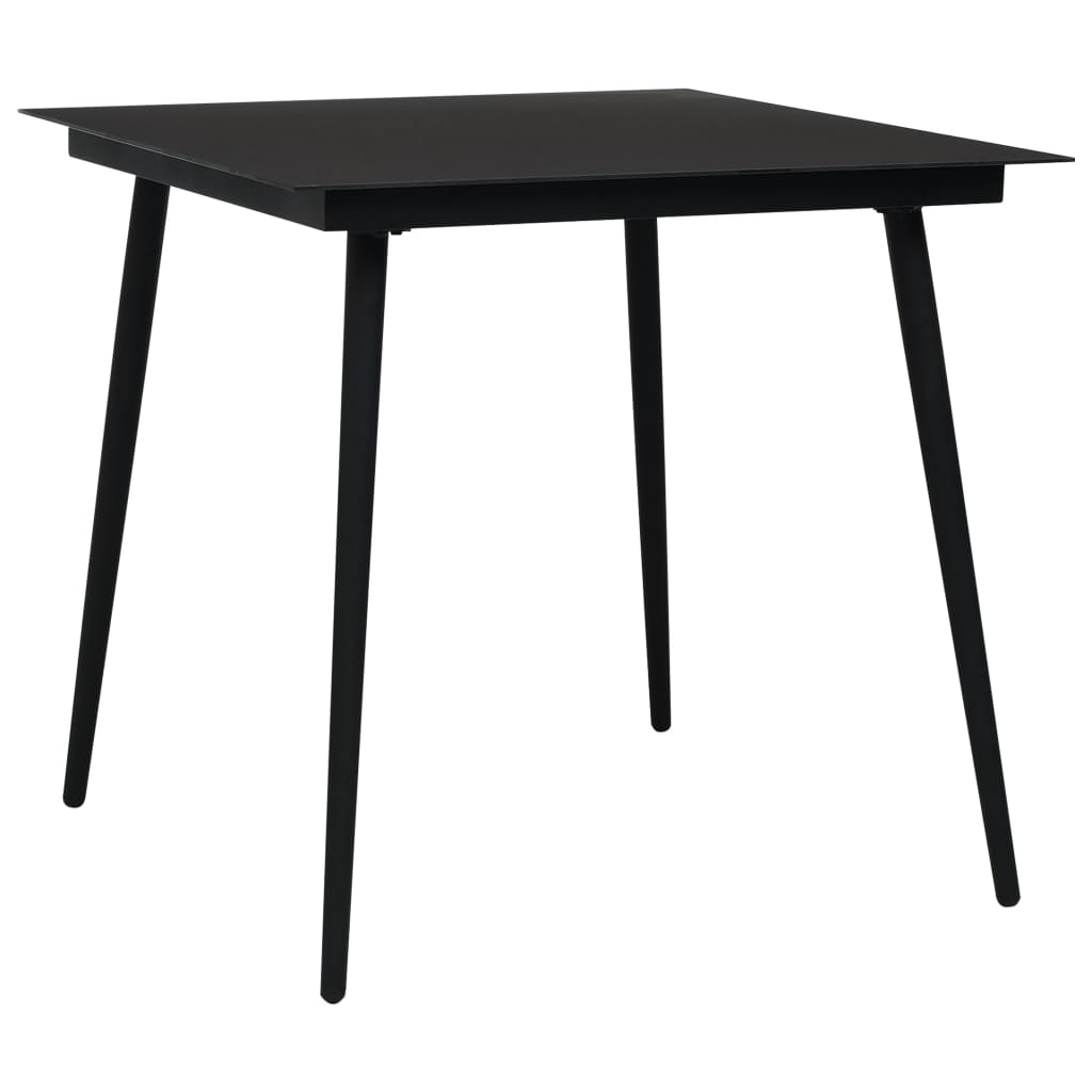 Set da Pranzo da Giardino 3 pz in Rattan PVC Nero | homemem39