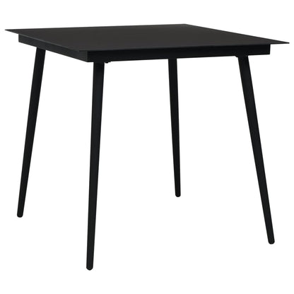 Set da Pranzo da Giardino 3 pz in Rattan PVC Nero | homemem39