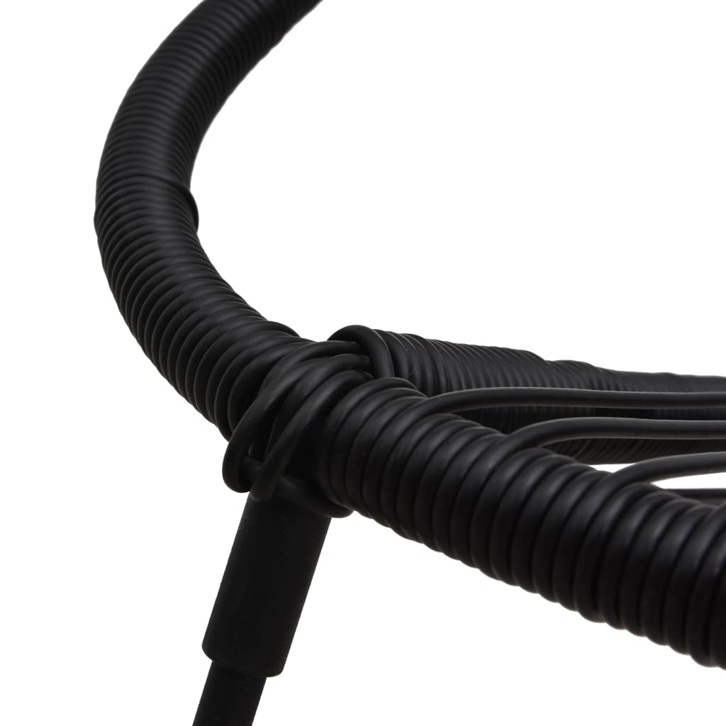 Set da Pranzo da Giardino 3 pz in Rattan PVC Nero | homemem39