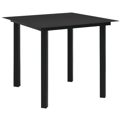 Set da Pranzo da Giardino 3 pz in Rattan PVC Nero | homemem39