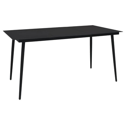Set da Pranzo da Giardino 7 pz in Polyrattan e Vetro | homemem39
