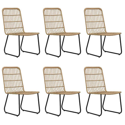 Set da Pranzo da Giardino 7 pz in Polyrattan e Vetro | homemem39