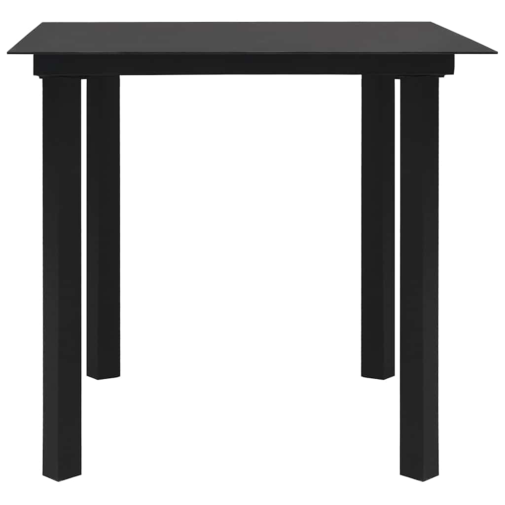 Set da Pranzo da Giardino 3 pz in Polyrattan e Vetro | homemem39