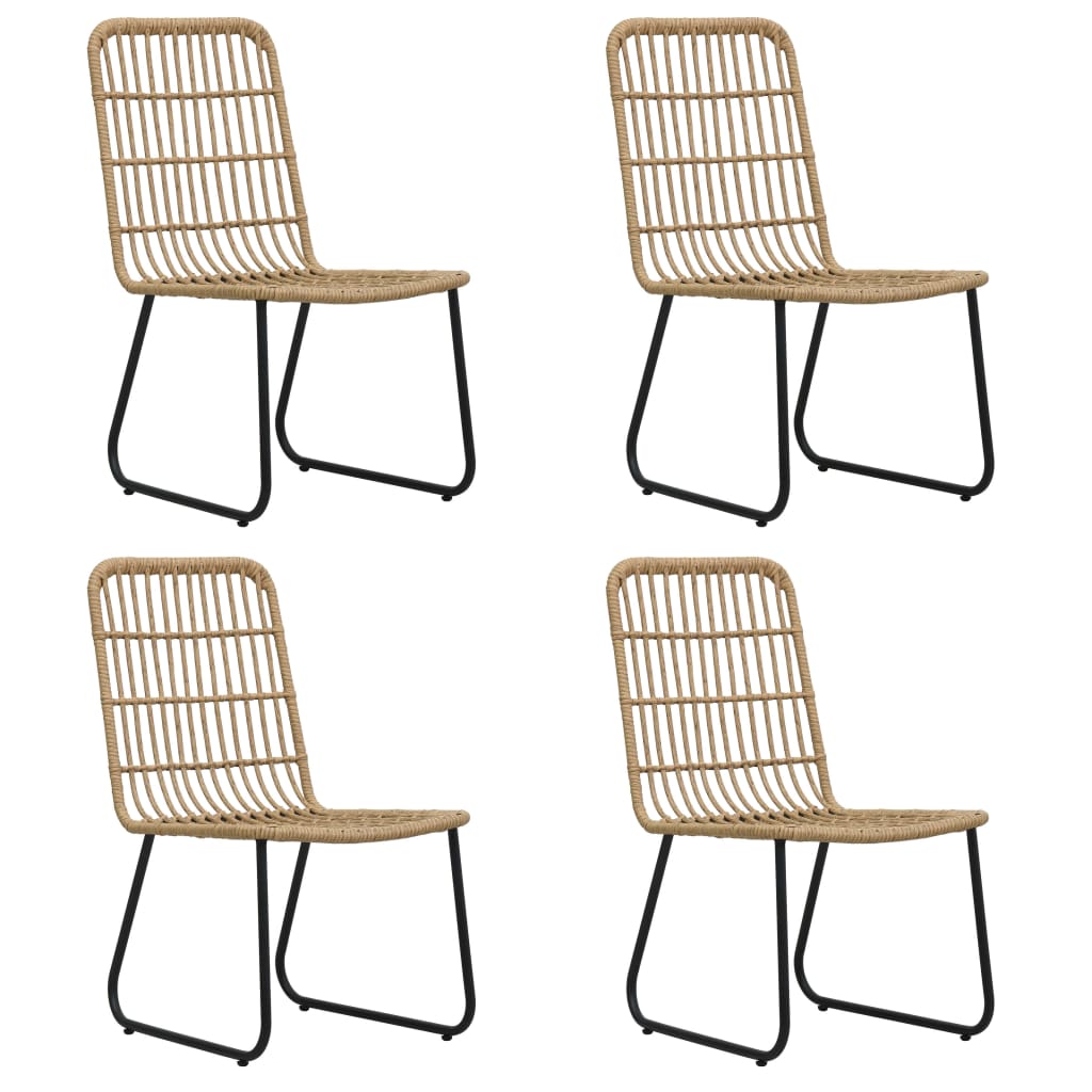 Set da Pranzo da Giardino 5 pz in Polyrattan e Vetro | homemem39