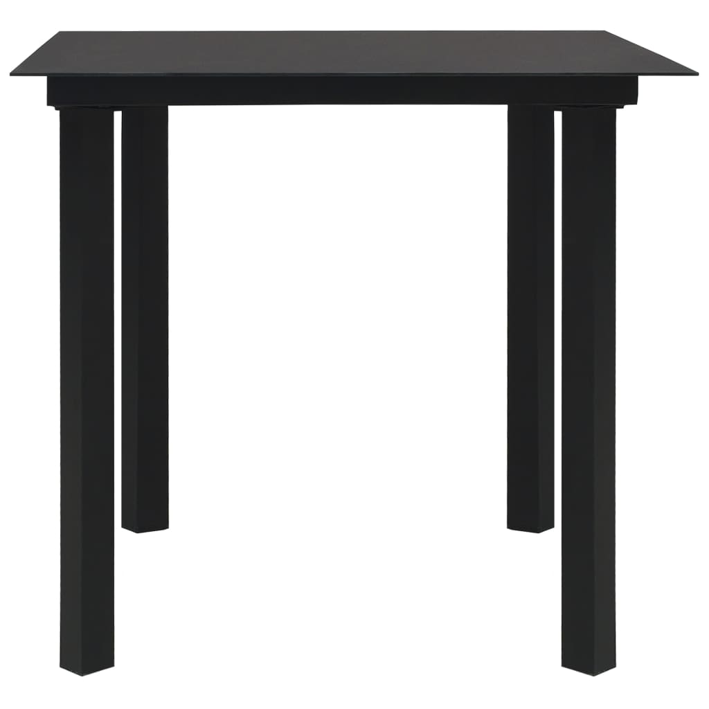 Set da Pranzo da Giardino 5 pz in Polyrattan e Vetro | homemem39
