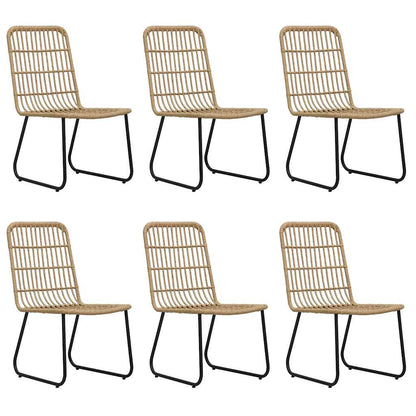 Set da Pranzo da Giardino 7 pz in Polyrattan e Vetro | homemem39