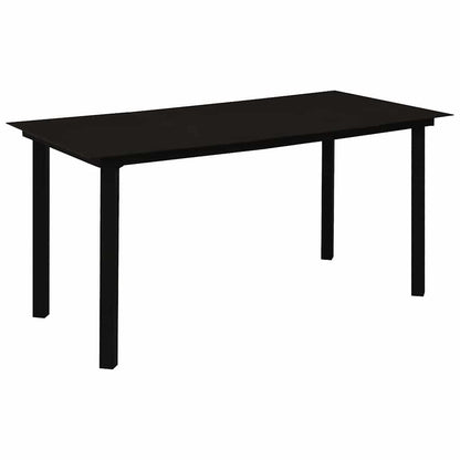 Set da Pranzo da Giardino 7 pz in Polyrattan e Vetro
