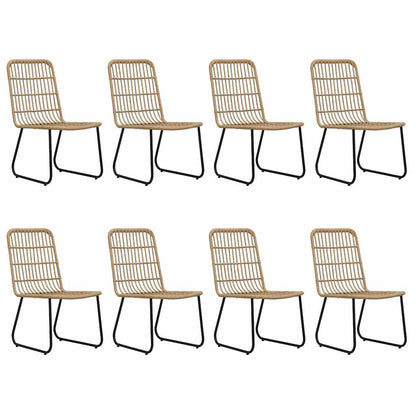 Set da Pranzo da Giardino 9 pz in Polyrattan e Vetro | homemem39