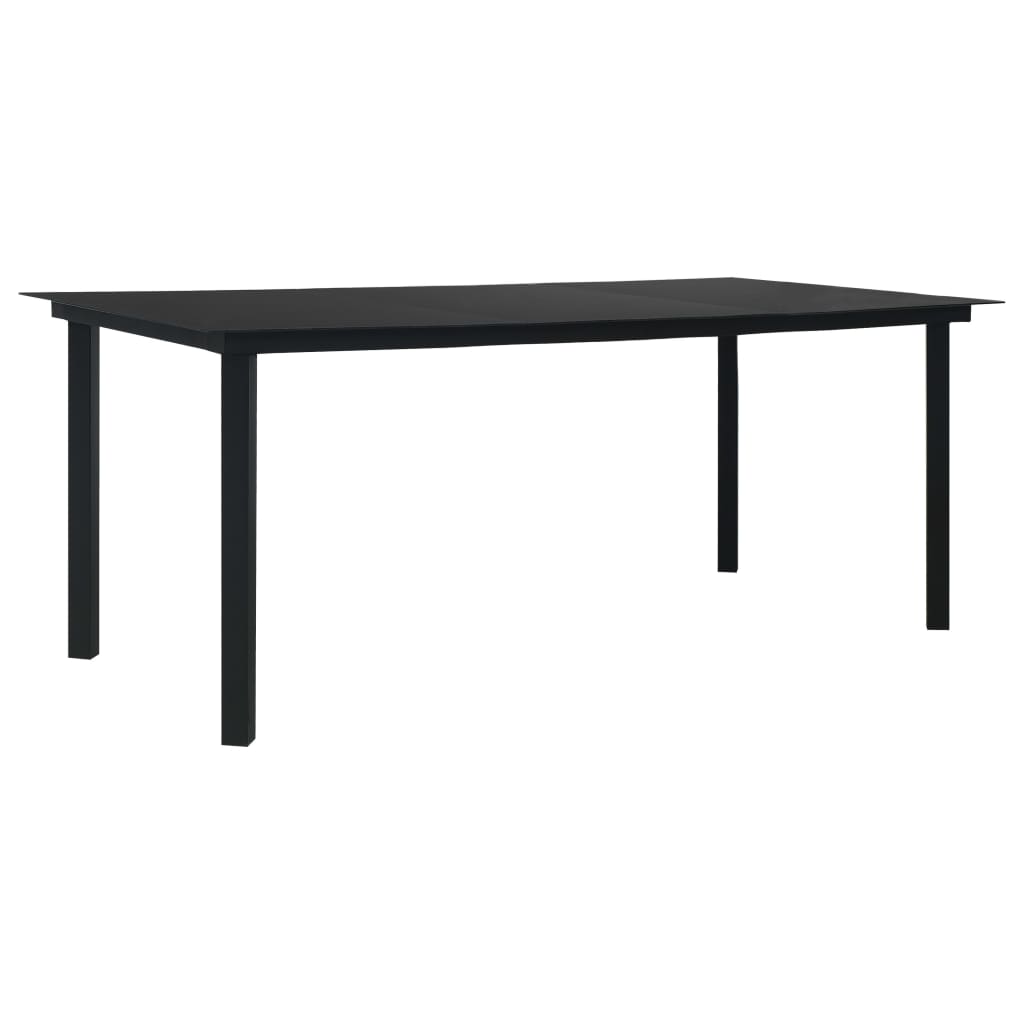 Set da Pranzo da Giardino 9 pz in Polyrattan e Vetro | homemem39