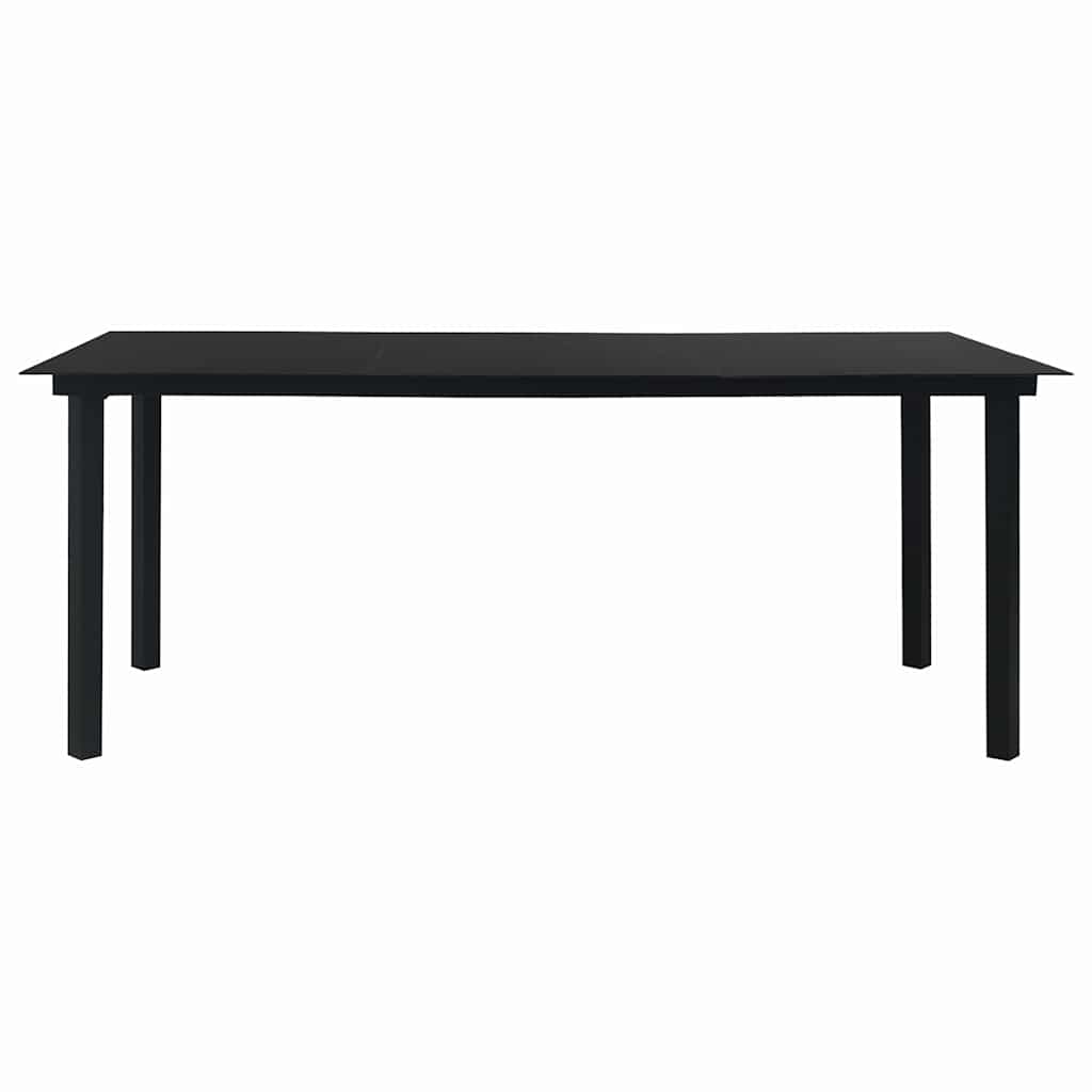 Set da Pranzo da Giardino 9 pz in Polyrattan e Vetro | homemem39