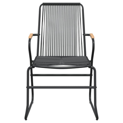 Set da Pranzo da Giardino 5 pz Nero in Rattan PVC | homemem39