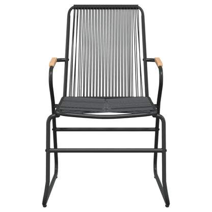 Set da Pranzo da Giardino 7 pz Nero in Rattan PVC | homemem39