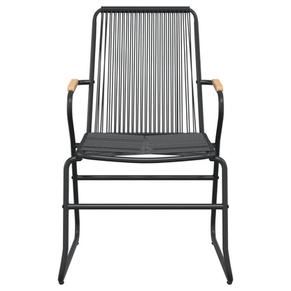 Set da Pranzo da Giardino 3 pz Nero in Rattan PVC | homemem39
