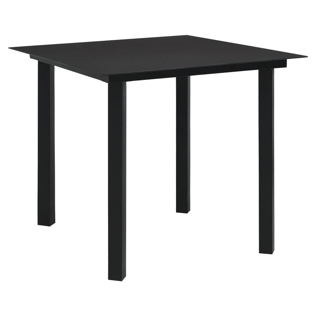 Set da Pranzo da Giardino 3 pz Nero in Rattan PVC | homemem39