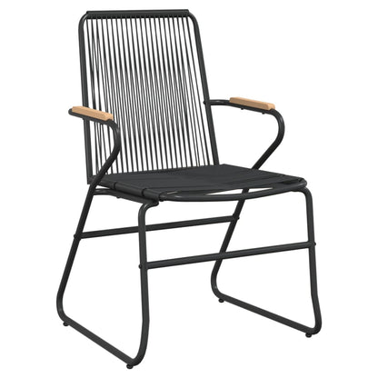 Set da Pranzo da Giardino 5 pz Nero in Rattan PVC | homemem39