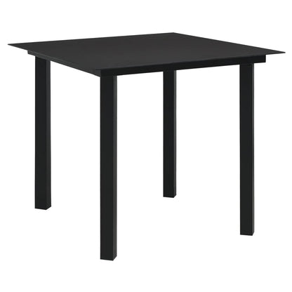 Set da Pranzo da Giardino 5 pz Nero in Rattan PVC | homemem39