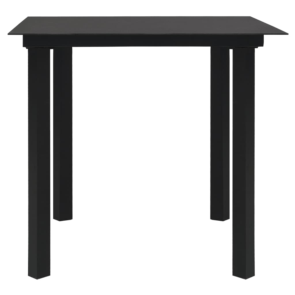 Set da Pranzo da Giardino 5 pz Nero in Rattan PVC | homemem39