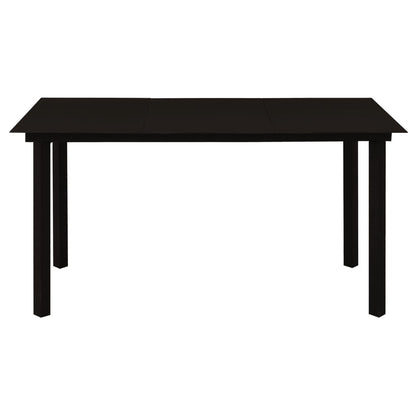 Set da Pranzo da Giardino 5 pz Nero in Rattan PVC | homemem39