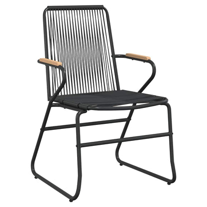 Set da Pranzo da Giardino 7 pz Nero in Rattan PVC | homemem39