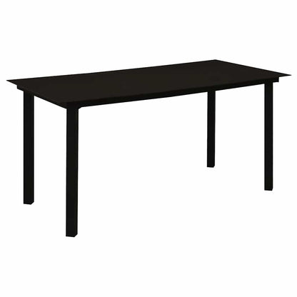 Set da Pranzo da Giardino 7 pz Nero in Rattan PVC | homemem39