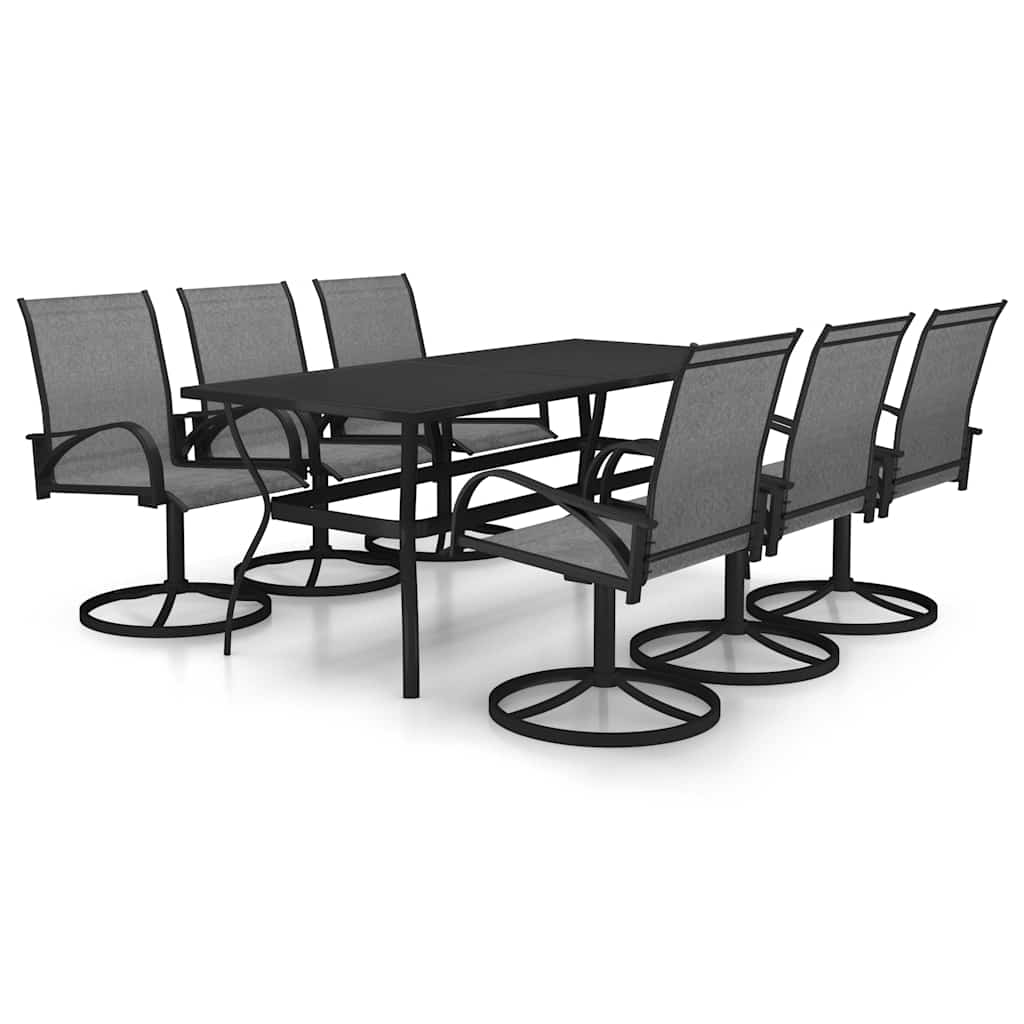 Set da Pranzo da Giardino 7 pz in Textilene e Acciaio | homemem39