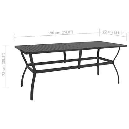 Set da Pranzo da Giardino 7 pz in Textilene e Acciaio | homemem39