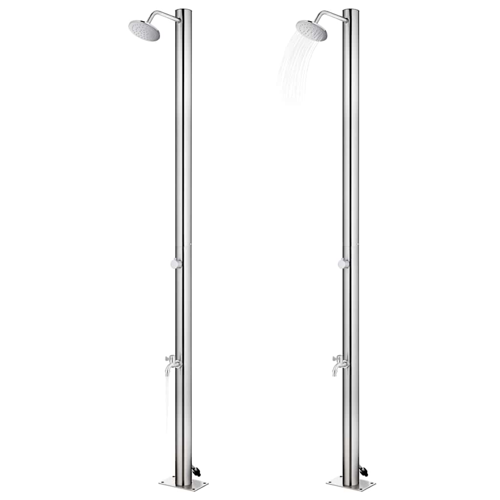 Doccia da Giardino 215 cm in Acciaio Inossidabile