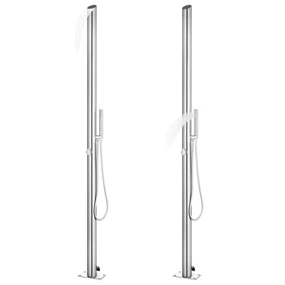 Doccia da Giardino 220 cm in Acciaio Inossidabile