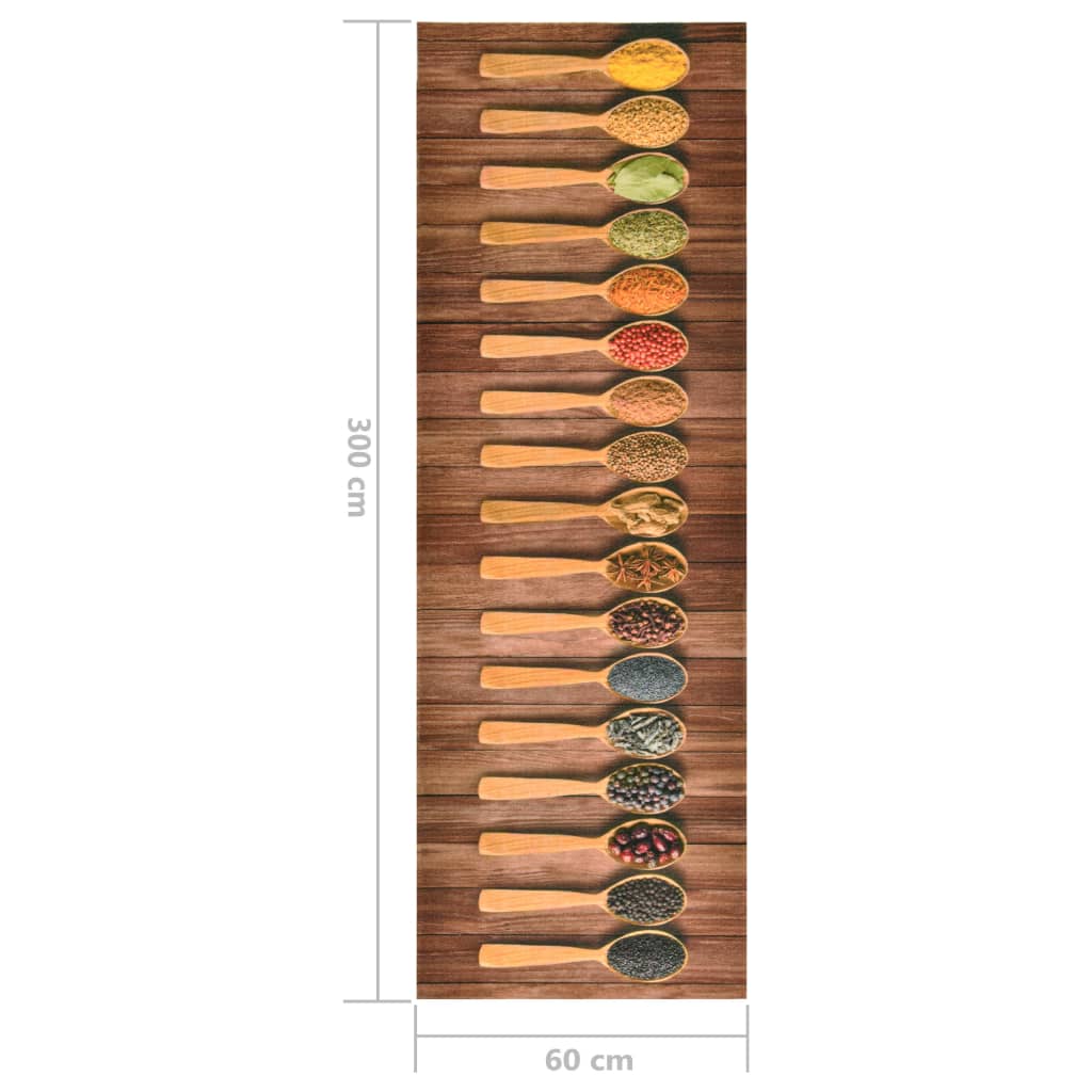 Tappetino da Cucina Lavabile Cucchiai 60x300 cm - homemem39