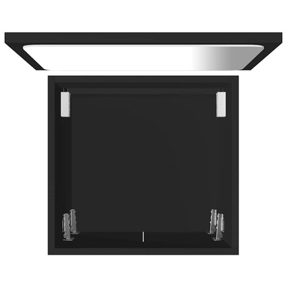 Set Mobili da Bagno 2 pz Nero in Legno Multistrato | homemem39