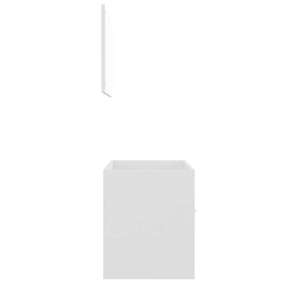 Set Mobili da Bagno 2 pz Bianco in Legno Multistrato