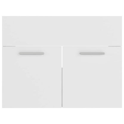 Set Mobili da Bagno 2 pz Bianco in Legno Multistrato