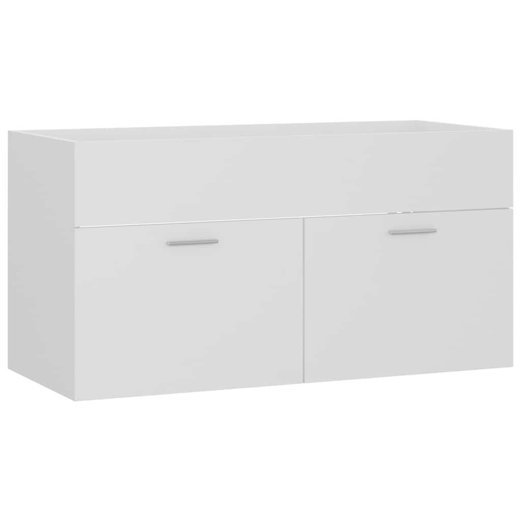 Set Mobili da Bagno 2 pz Bianco in Legno Multistrato | homemem39