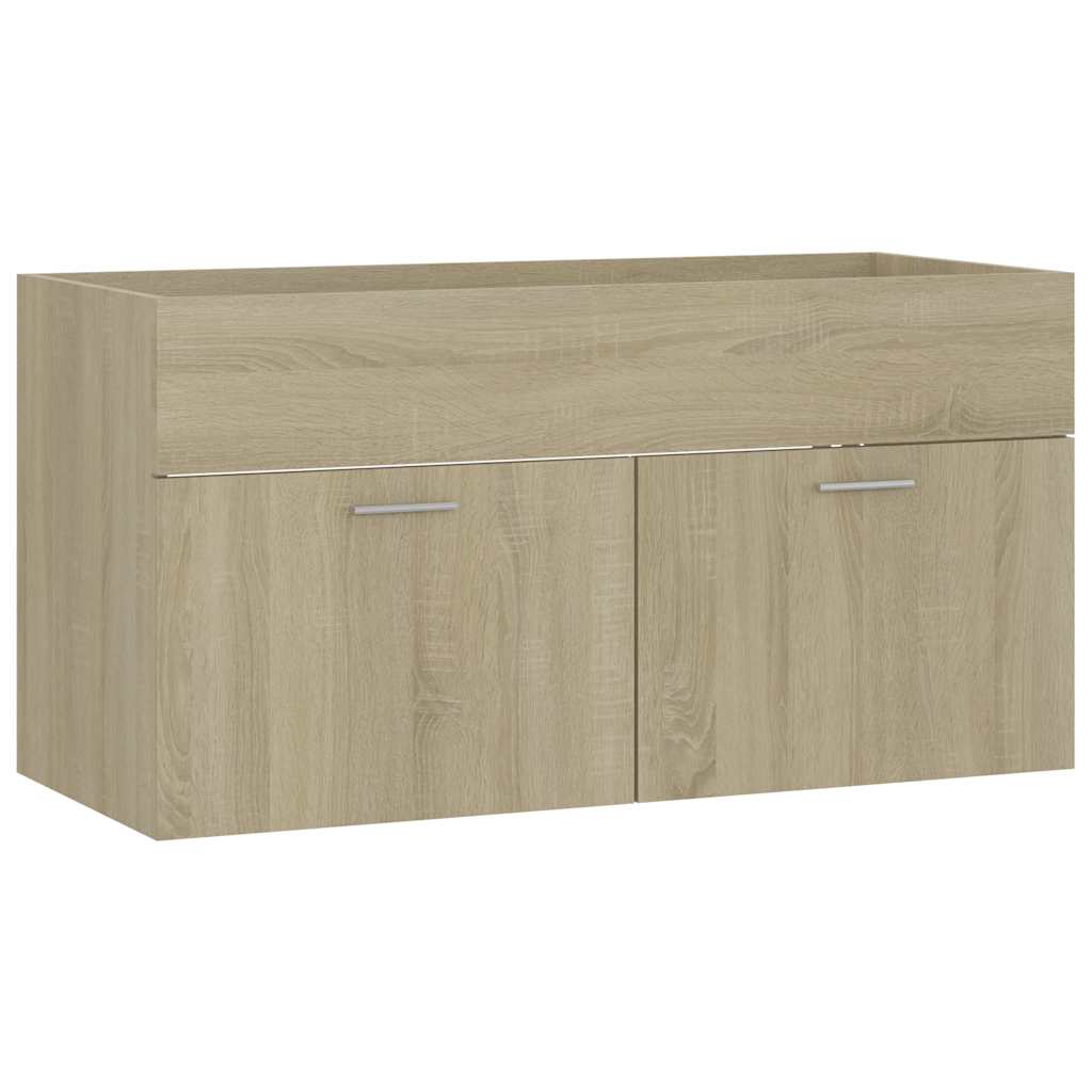 Set Mobili da Bagno 2 pz Rovere Sonoma in Legno Multistrato | homemem39