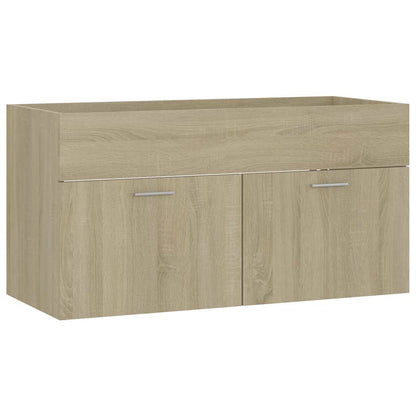 Set Mobili da Bagno 2 pz Rovere Sonoma in Legno Multistrato | homemem39