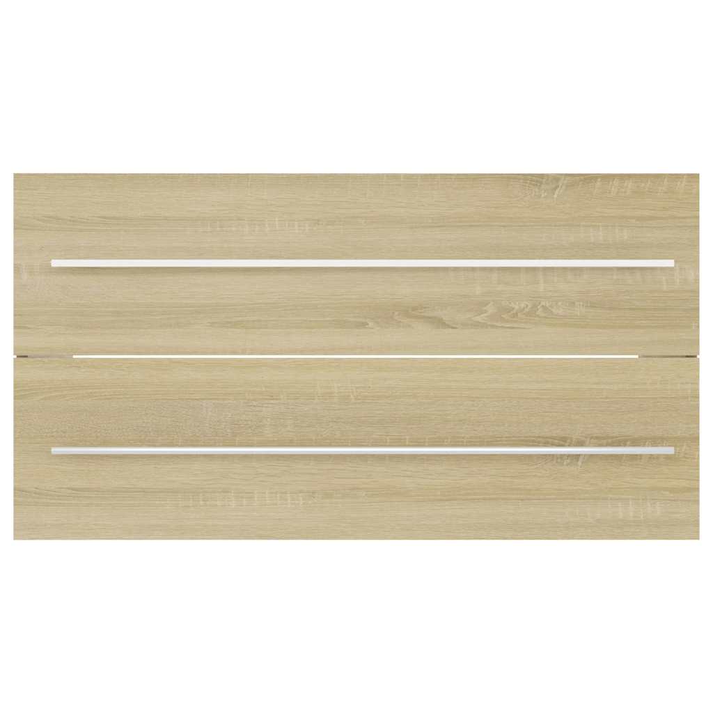 Set Mobili da Bagno 2 pz Rovere Sonoma in Legno Multistrato | homemem39