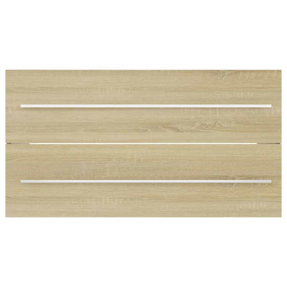 Set Mobili da Bagno 2 pz Rovere Sonoma in Legno Multistrato | homemem39
