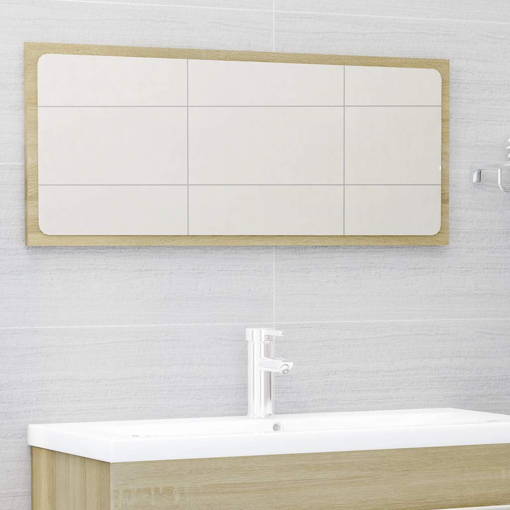 Set Mobili da Bagno 2 pz Rovere Sonoma in Legno Multistrato | homemem39