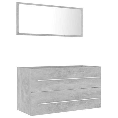 Set Mobili da Bagno 2 pz in legno multistrato